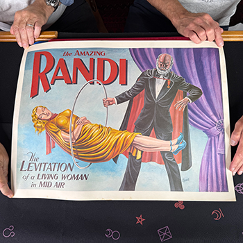 VINTAGE Amazing Randi Levitation Poster *PREOWNED*