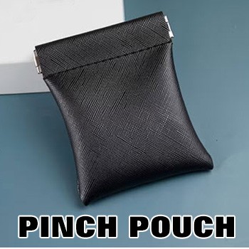 Easy one-hand to open pouch for coins and other small items 