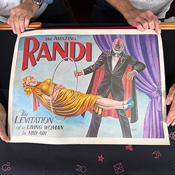 Original vintage Amazing Randi Levitation poster 